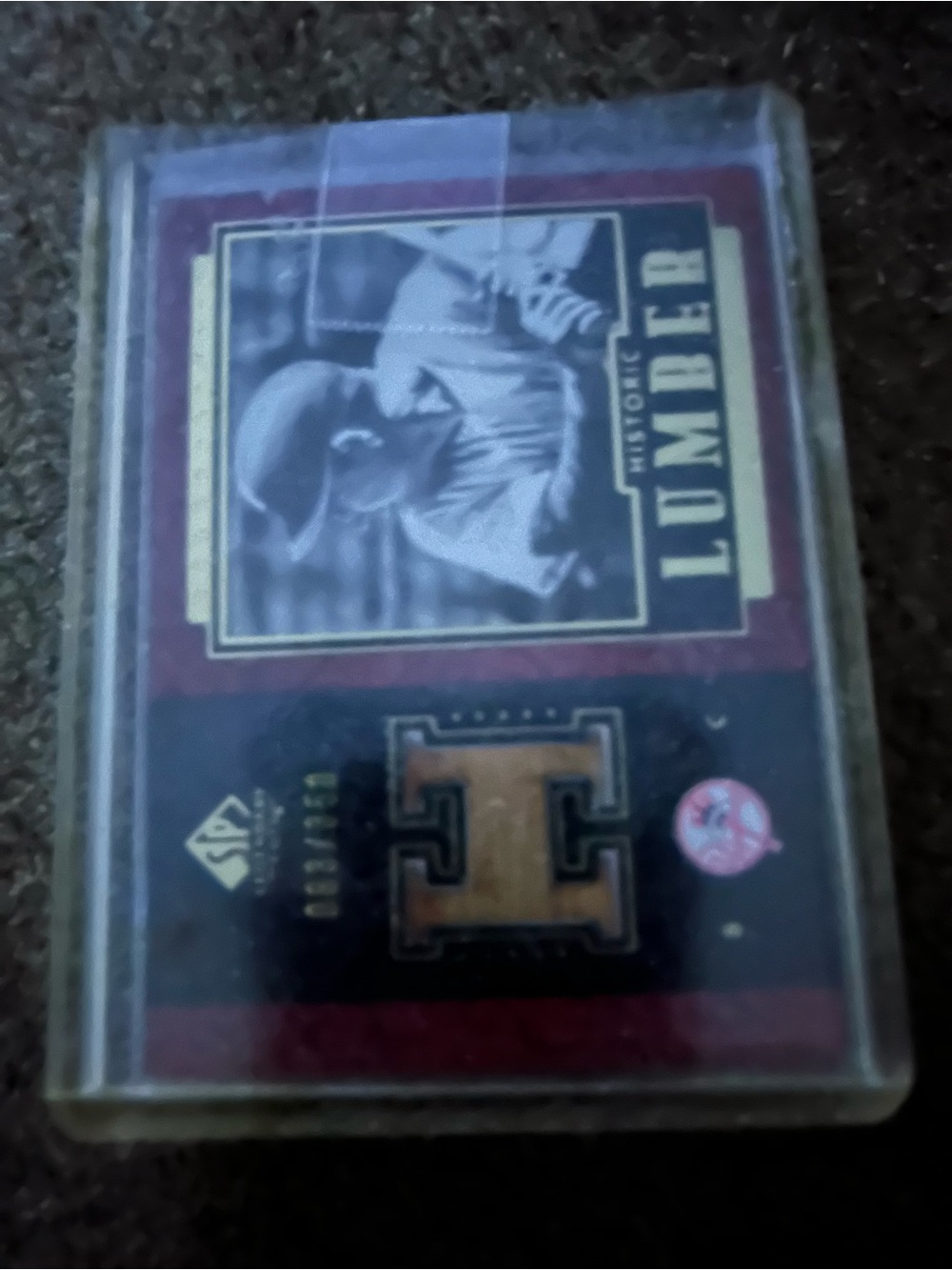 2003 Sp Legendary Cuts Historic Lumber Numbered 063/350 Yogi Berra